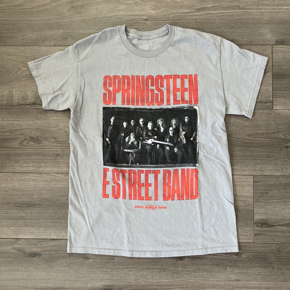 Springsteen E Street Band 2023 World Tour T Shirt Gray Mens M Shirt Sleeve